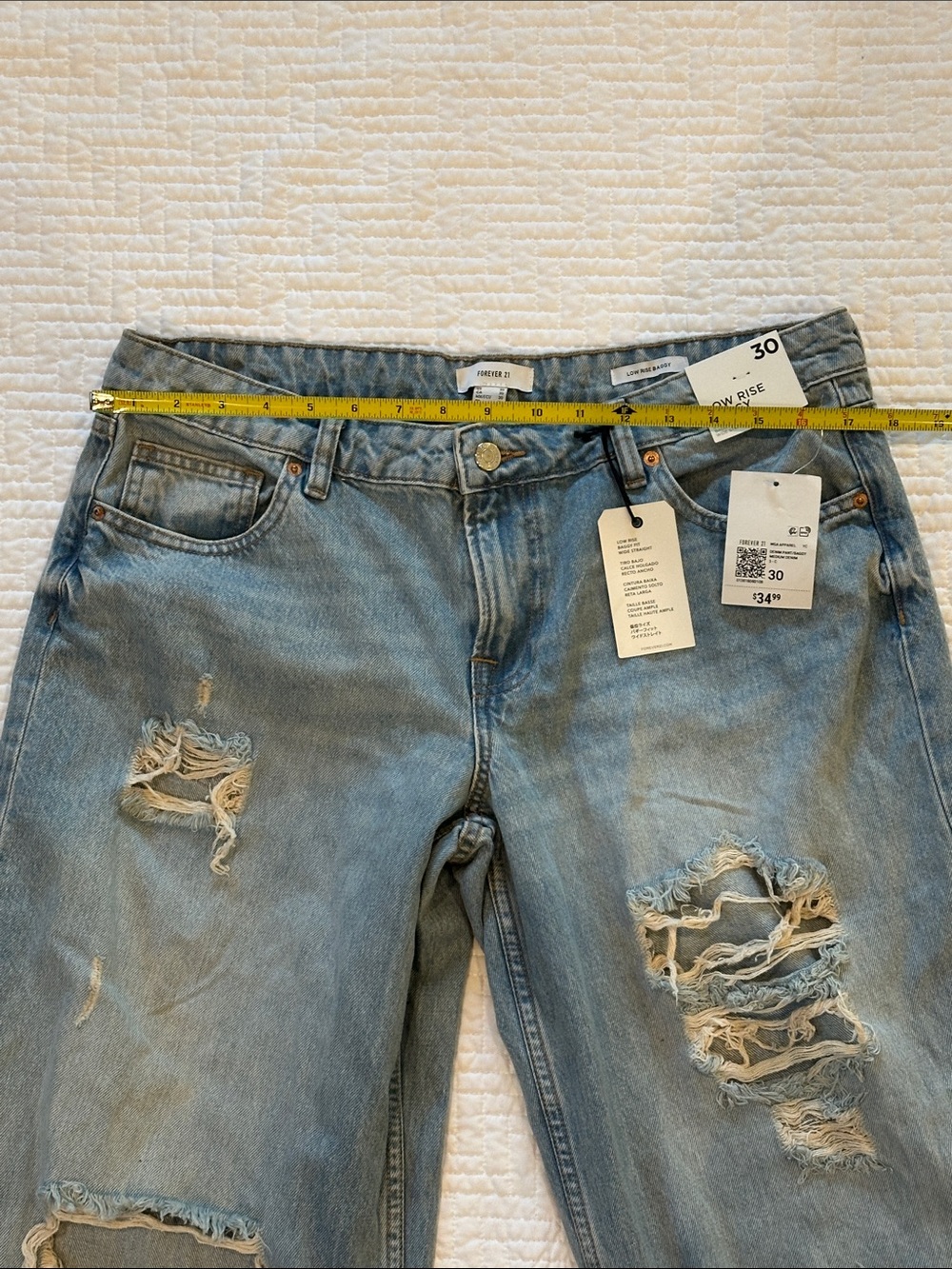Forever 21 Low Rise Baggy Wide Leg Jeans Size 8 - Picture 5 of 6